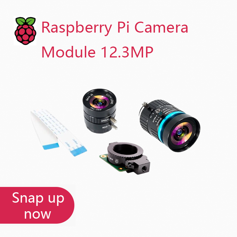 Raspberry Pi Global Shutter Camera Imx296 - Módulo de Câmera HQ de Alta