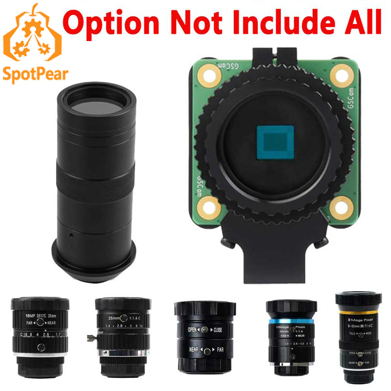 Raspberry Pi Global Shutter Camera Imx296 - Raspberry Pi Global Shutter Camera Telefoto/100X-Microscópio/Zoom