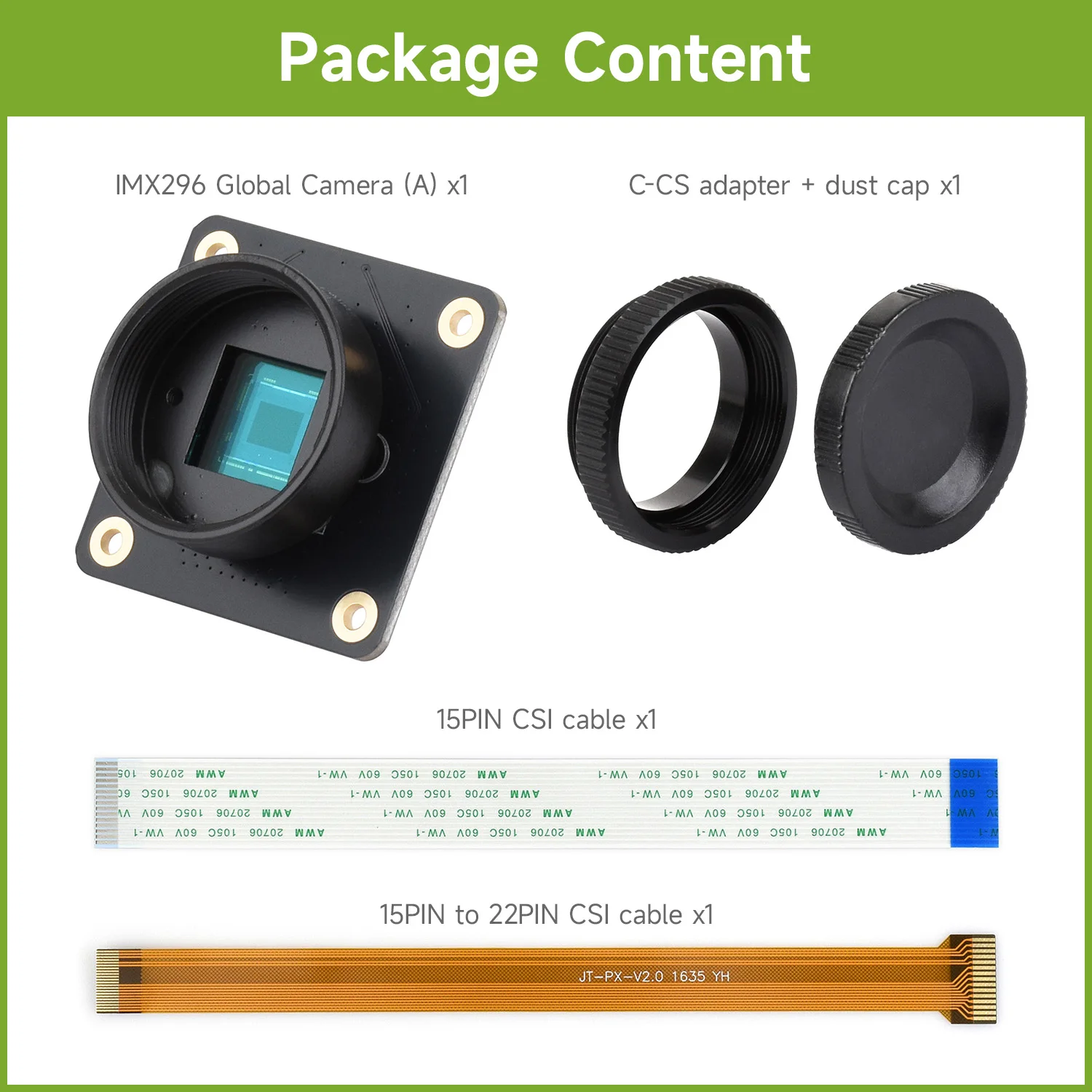 Módulo de câmera Waveshare IMX - Raspberry Pi Global Shutter Camera Imx296 avaliação e preço